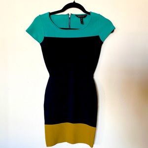 BCBGMaxAzria Black Block Color Bandage Dress NWOT